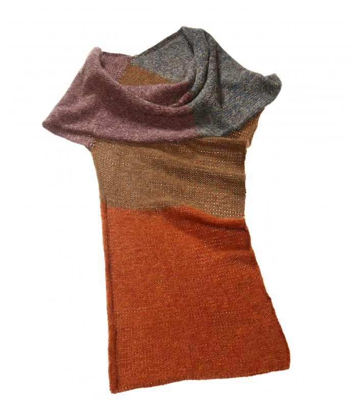 Geometrical Cashmere, Angora, Virgin and Lamb wool blend Snood -Scarf 